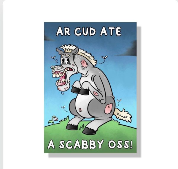 Scabby Oss Birthday Greeting Card