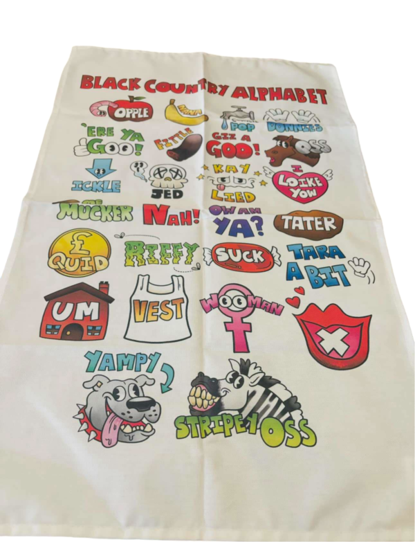 Black Country Alphabet Tea Towel - Image 2